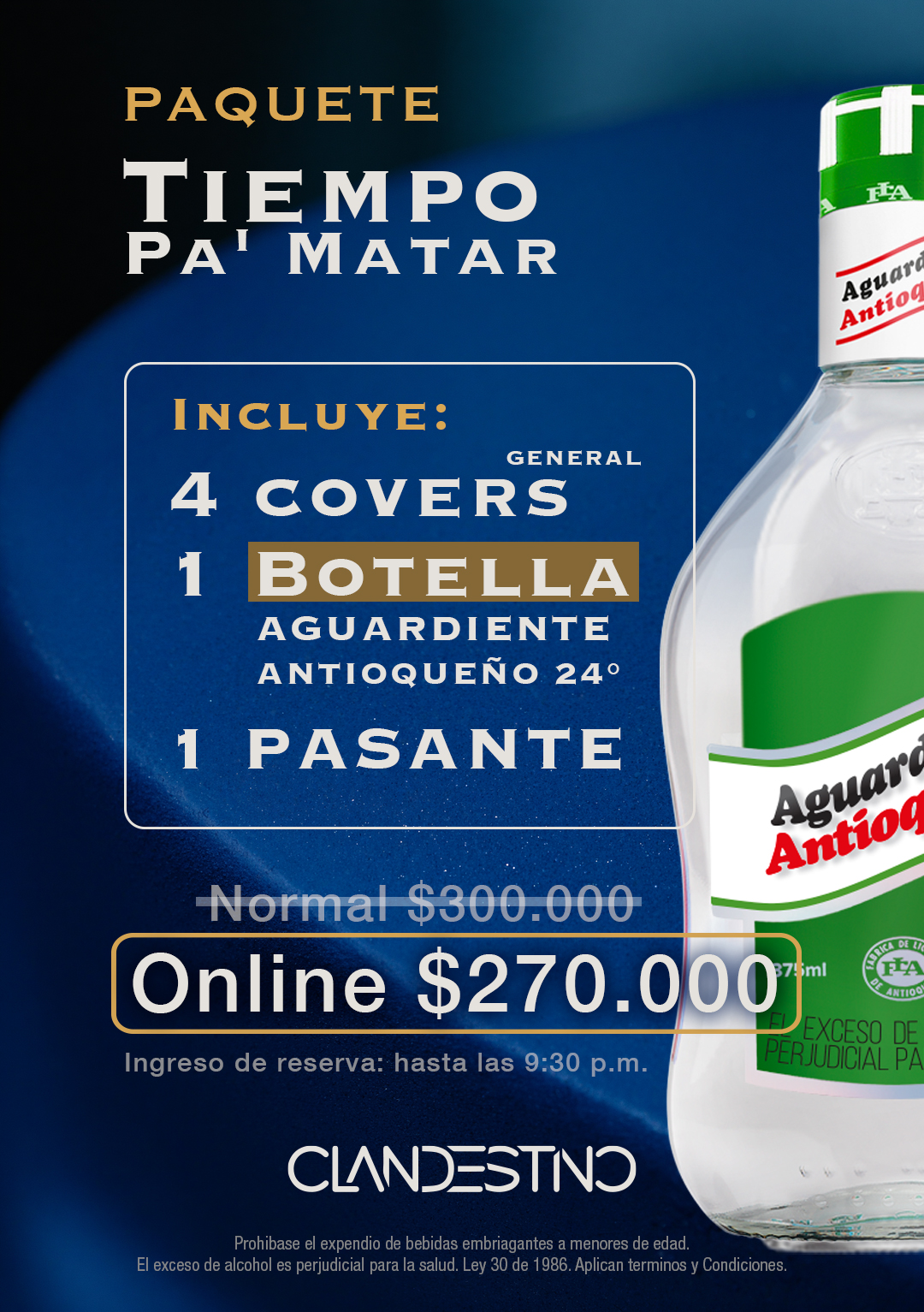 Paquete Tiempo Pa' Matar